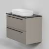 Тумба с раковиной La Fenice Elba Twin Cappuccino NFNC-01-ELB-C-90-2-3-M-GB бежевая матовая, 90 см