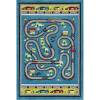 Ковер Play Rugs D578A Blue/Black 0.8x1.5 м