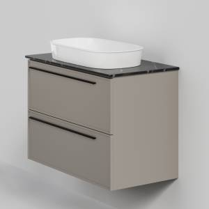 Тумба с раковиной La Fenice Elba Twin Cappuccino NFNC-01-ELB-C-90-2-3-M-GB бежевая матовая, 90 см