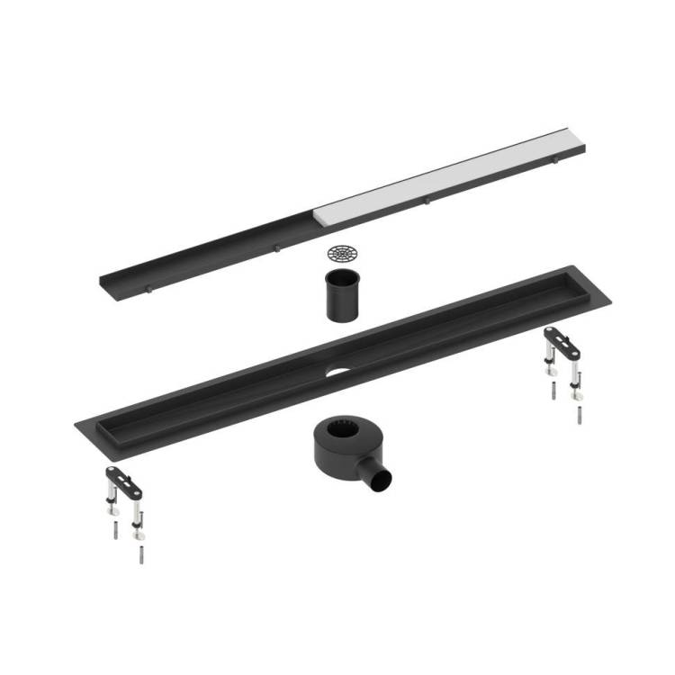 Душевой лоток Timo Drain System DS230207/03 двухсторонняя решетка, черный