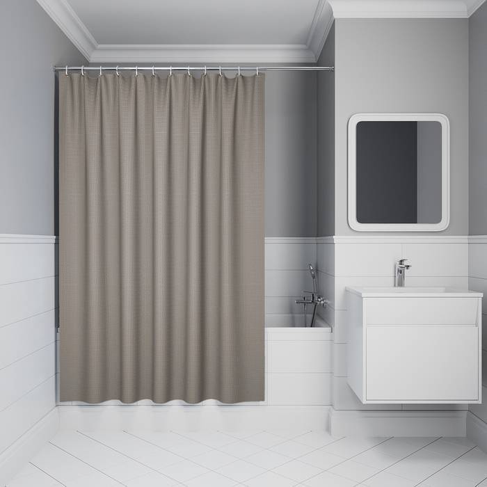 Штора для ванной Iddis Decor DW02P18i11 полиэстер, 200х180, бежевый