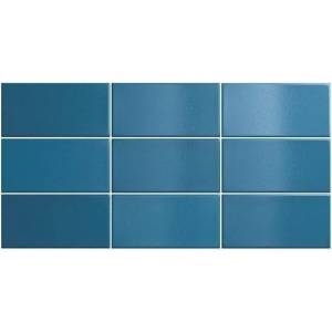 Керамическая плитка Equipe Crackle 25035 Ocean Blue 7.5x15