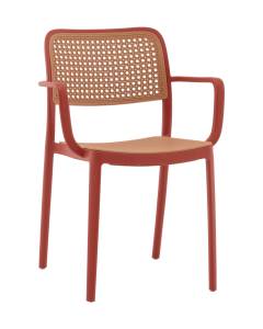 Стул Stool Group Yona PP-297 red 36877 красный, пластиковый с подлокотниками