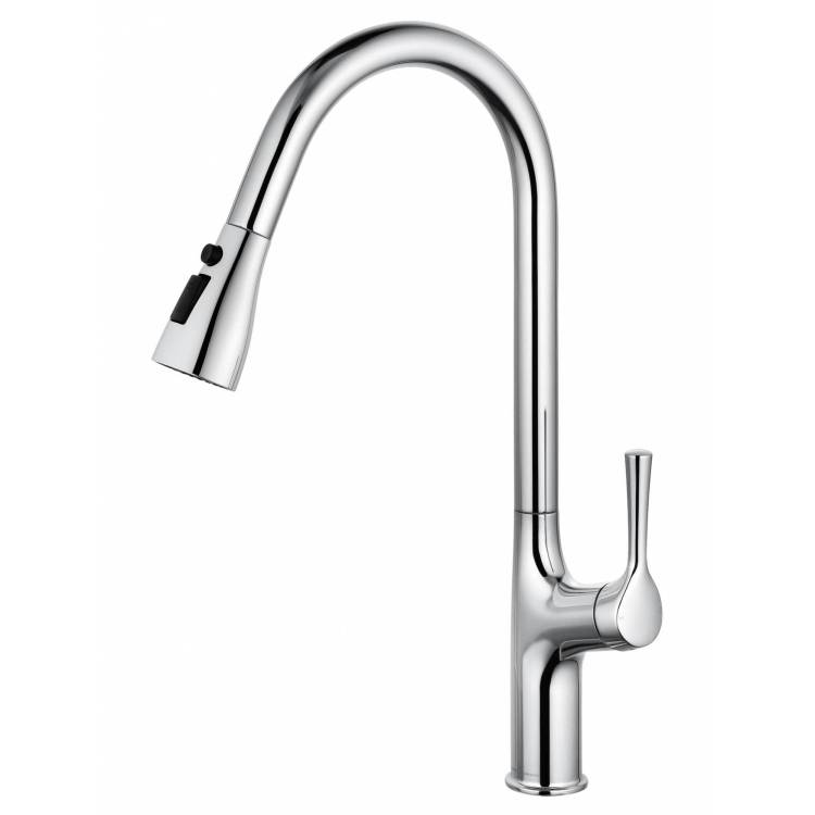 Смеситель для кухни Wonzon & Woghand WW-AE54123-CR с выдвижным изливом, хром