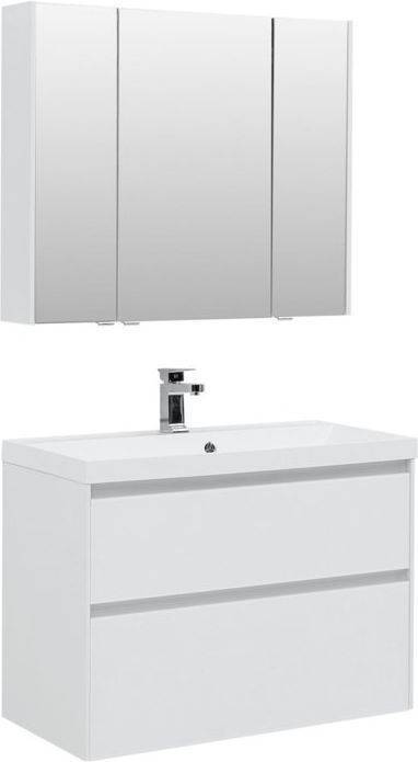 Мебель для ванной Aquanet Гласс 90 240467 белый, 1410x900x450