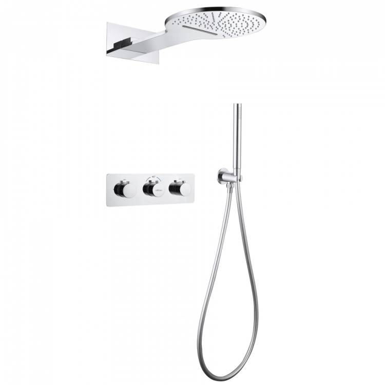 Душевая система Abber Wasser Kreis AF8151 скрытого монтажа, термостат, хром