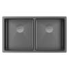 Мойка кухонная Paulmark Next 78/2 Uni PM207844-GM Вороненая Сталь, 78x44
