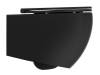 Унитаз подвесной Isvea Infinity 10NF02001SV-2N безободковый, сиденье с микролифтом, черный матовый фото 3