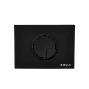 Кнопка смыва Berges Novum R5 040025 черная soft touch