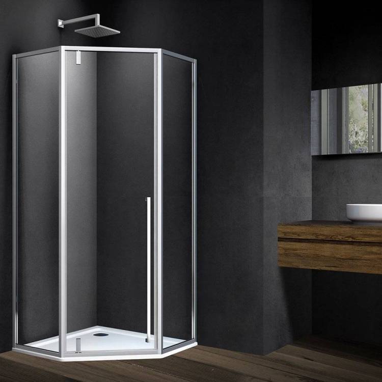 Душевой уголок Vincea Penta VSP-3P100CL 100x100, профиль хром, стекло прозрачное