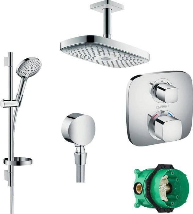 Душевой комплект Hansgrohe Raindance Select E 300 27384000+26630000+27506000+15708000+1800180