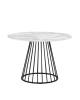 Стол обеденный Stool Group Ливерпуль FDC7012 marble DUAL белый мрамор черная ножка 110x110x75