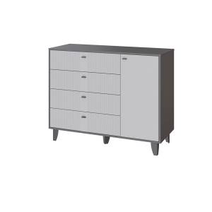 Комод ТЭКС Катрин-13 00-00185575 графит, светло-серый