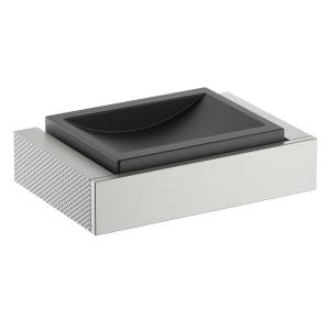 Мыльница Timo Caisa 91021/13 настенная, никель, черный