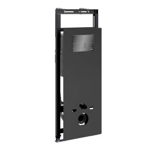 Система инсталляции для унитазов Wasserkraft New Salm 27TLT.010.ME.BL.PB04 клавиша черный глянцевый