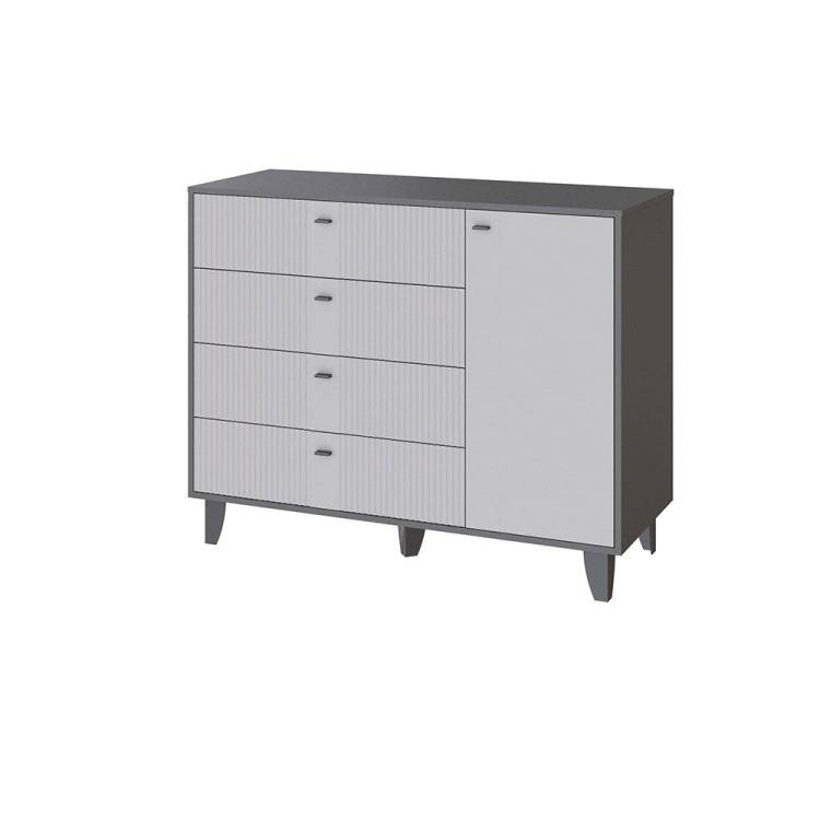 Комод ТЭКС Катрин-13 00-00185575 графит, светло-серый