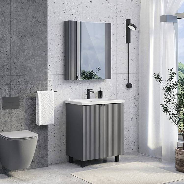 Мебель для ванной Comforty Лима-70 антрацит