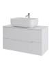 Тумба с раковиной Orange Line Li-100TuwMDF+B03-600W белая матовая, 100 см