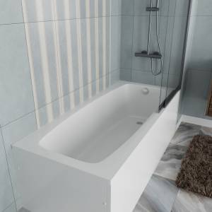 Акриловая ванна Vincea VBT-2S170-FR с каркасом, белая, 170x75x44