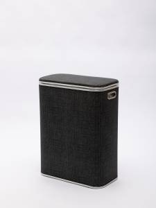Корзина для белья Geralis BBH-B темно-серый, кант хром, стандартная