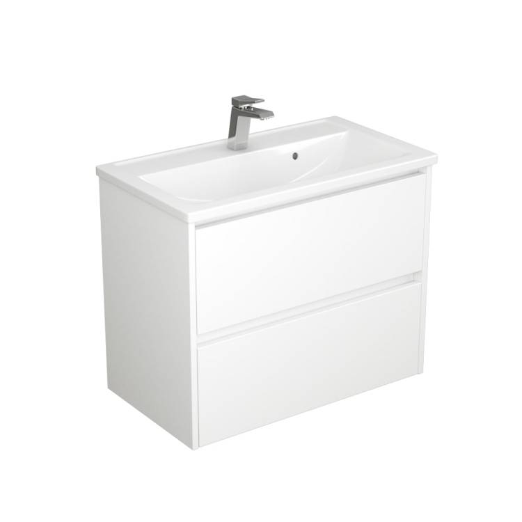 Тумба с раковиной Uncoria Тронто 80 58039 белый глянец