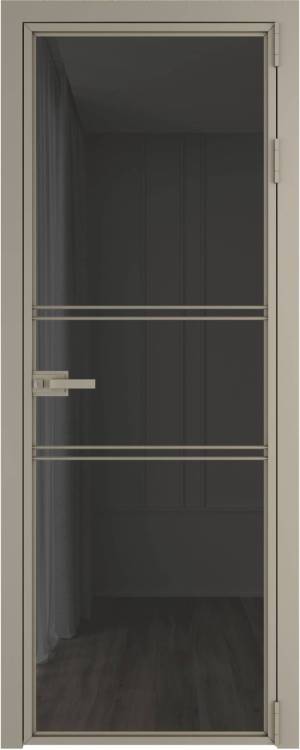 Межкомнатная дверь Profil Doors 2 AX цвет профиля Никель матовый, стекло безопасное 6 мм тонированное 800x2000