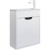 Тумба с раковиной Uperwood Modul 393020555 подвесная, матовая, белая, графит, 50 см фото 2