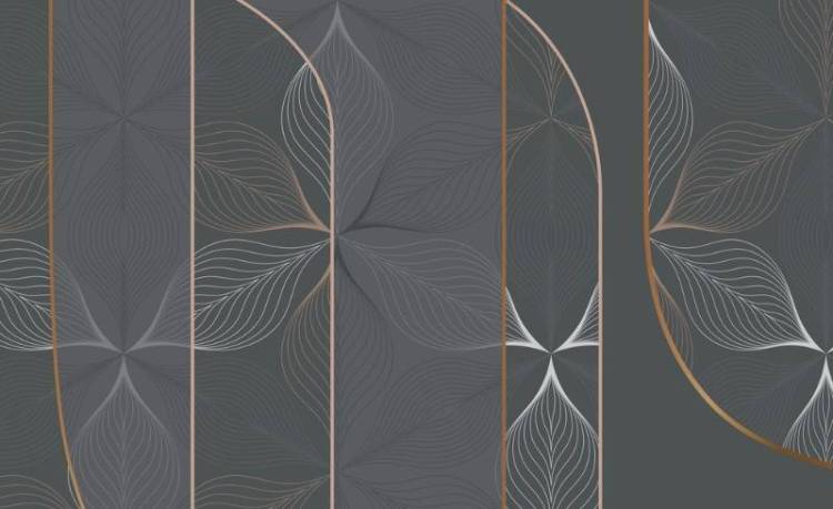 3D Фотообои Artegrafico «Цветочное кружево в оливковом оттенке» PL-100 канвас