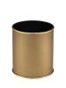 Мусорное ведро Geralis M-PGG1-S 6л, punto золото, кант золото, внутренний цвет черный