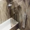 Шторка на ванну MaybahGlass MGV-657-4 69x140, поворотная, стекло бронза 6 мм, профиль хром глянцевый