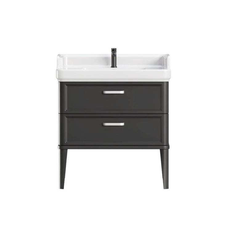 Тумба с раковиной Kerama Marazzi Pompei черная глянцевая, 60 см, раковина PO.wb.60