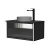 Тумба с раковиной Equil Stoune 80.1Y дуб черный