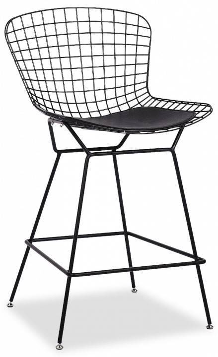 Стул барный Stool Group Bertoia BTY-24L-P6 BL/BL с черной подушкой