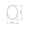 Зеркало Corozo Овал SD-00001556 с подсветкой, белое, 57x77 см фото 3