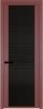 Межкомнатная дверь Profil Doors 2 AGP цвет профиля Красный антрацит, стекло безопасное 6 мм мору черный 600x2000