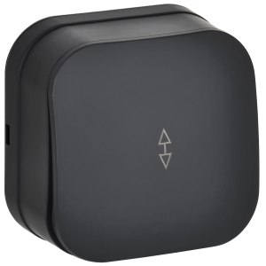 Выключатель 1-клавишный проходной IEK Glory EVH12-K02M-10 черный матовый