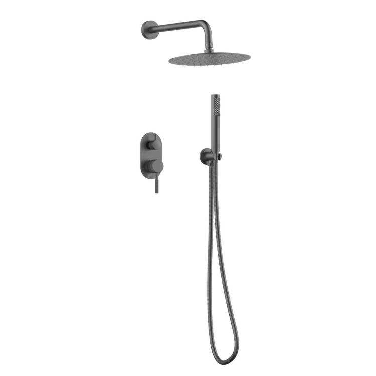 Душевая система Gid Edessa L070GMVD2 вороненая сталь