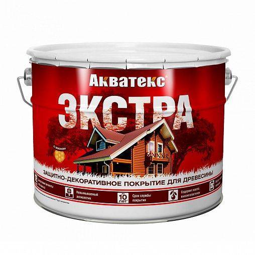 Защитно-декоративное покрытие для древесины алкидное Акватекс Экстра полуглянцевое белый 9 л