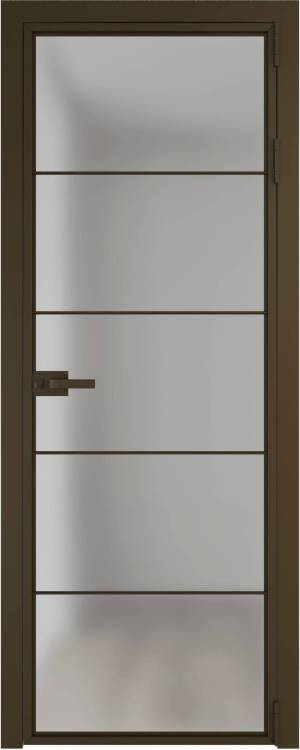 Межкомнатная дверь Profil Doors 5 AX цвет профиля Деорэ, стекло безопасное 6 мм матовое 800x2000