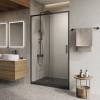 Душевая дверь в нишу BelBagno LUCE-BF-1-120-C-NERO профиль черный, стекло прозрачное, 120x195