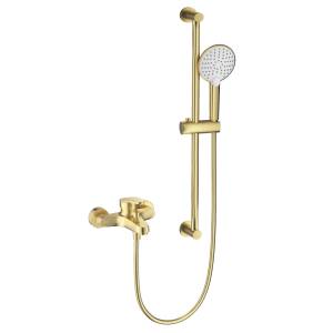 Смеситель для ванны Wonzon & Woghand WW-C2501-BG с душевым гарнитуром, брашированное золото