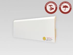 Плинтус МДФ TeckWood Титан Прямой Белый 2150x100x16