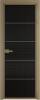 Межкомнатная дверь Profil Doors 5 AX цвет профиля Шампань, стекло безопасное 6 мм мору черный 700x2000