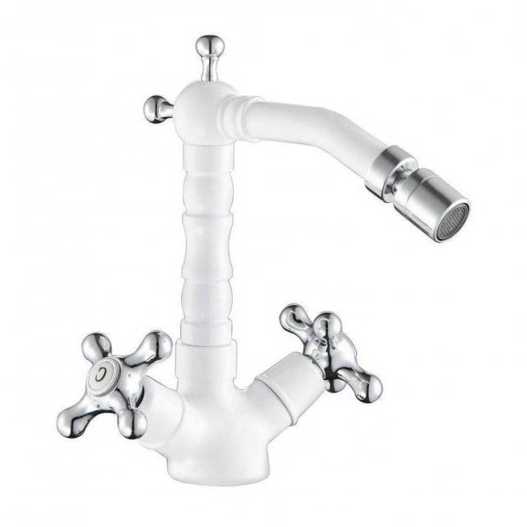 Смеситель для биде Cezares RETRO-C-BS2-BLC белый