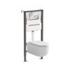 Унитаз с инсталляцией Ceramica Nova Ulma (Ульма) CN4006_121001CH безободковый, сиденье микролифт, кнопка хром глянцевый