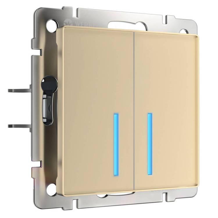 Умный сенсорный выключатель двухклавишный Werkel W4520611