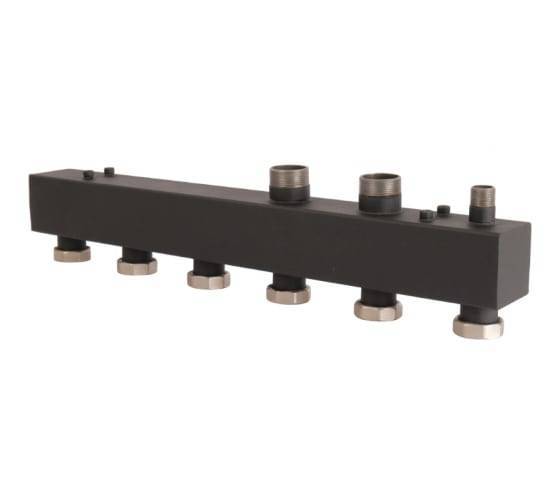 Стальной распределительный коллектор Rommer 3 отопительных контура 1 1/2 x 1 1/2