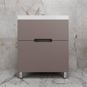 Тумба под раковину Style Line Матис 70 ЛС-00002436 напольная, тауп темный, 70x82x45