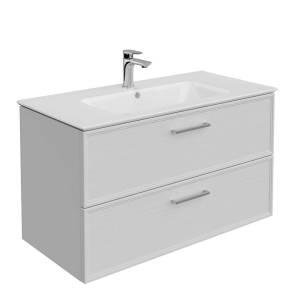 Тумба с раковиной Kerama Marazzi Piano белый, тумба PIA.CL.95\WHT.M + рак. PI.wb.95