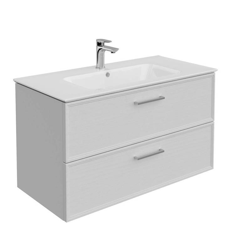 Тумба с раковиной Kerama Marazzi Piano белый, тумба PIA.CL.95\WHT.M + рак. PI.wb.95